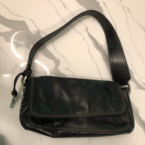 Fossil Bags Fossil Black Leather Shoulder Bag Product 7582 Poshmark